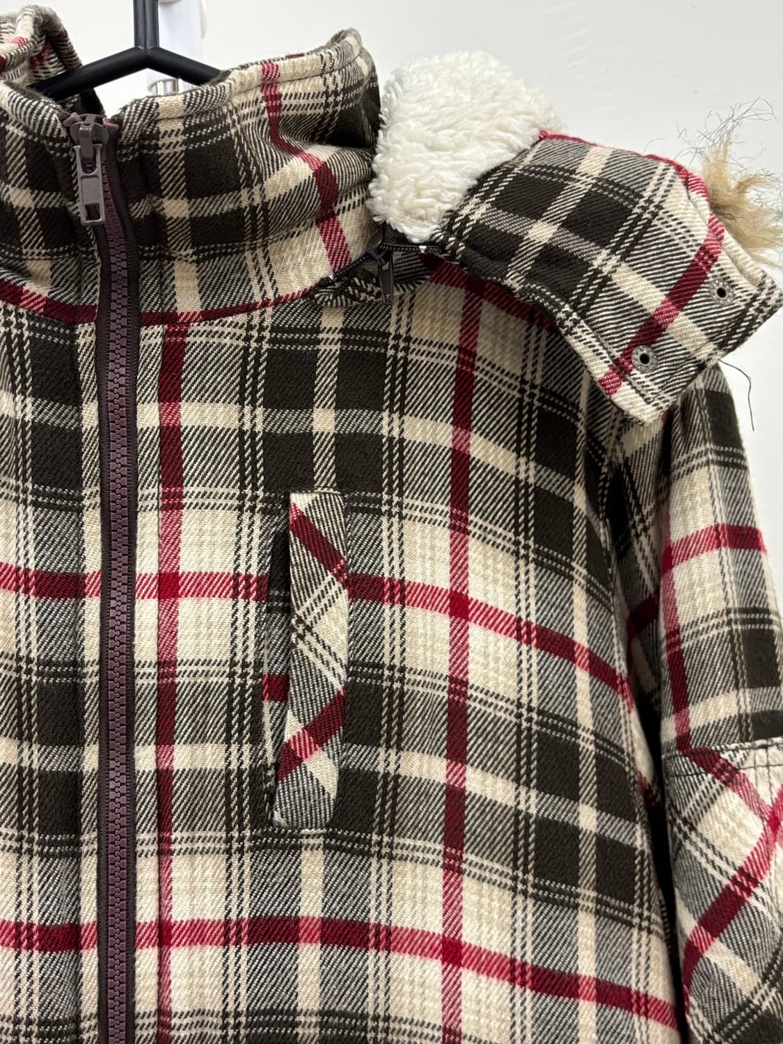 빈티지 체크 하이넥 점퍼 자켓 상품이미지7