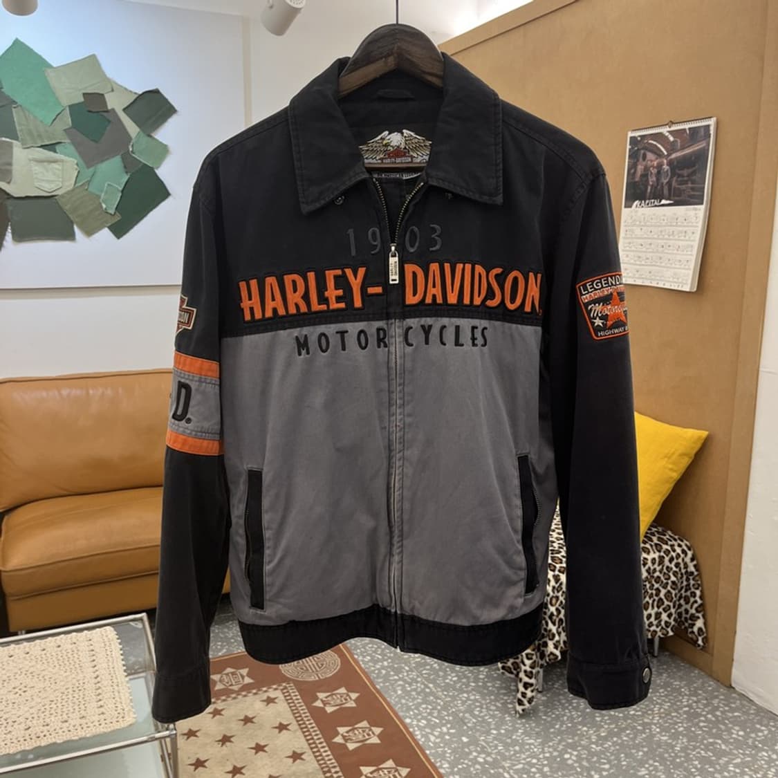 할리 데이비슨 디트로이트 모터사이클 레이싱 자켓 100 C10424 상품이미지3