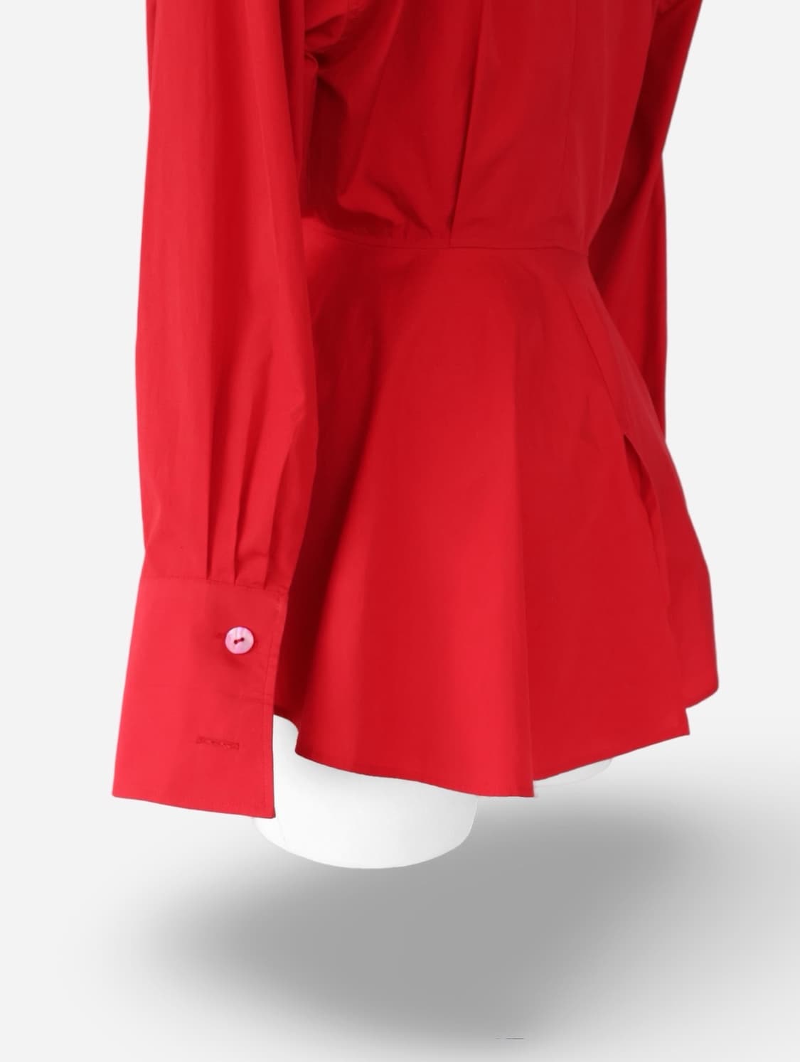Kenzo Red Cotton Tie-Waist Shirt 상품이미지4