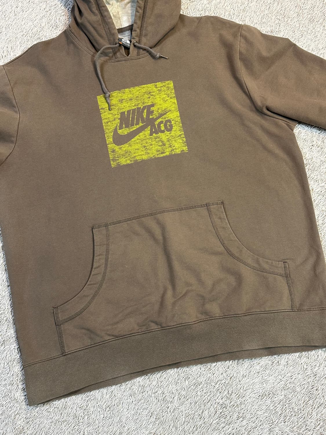희귀) 00's 나이키 ACG 올드스쿨 박스로고 후드티 브라운 상품이미지4