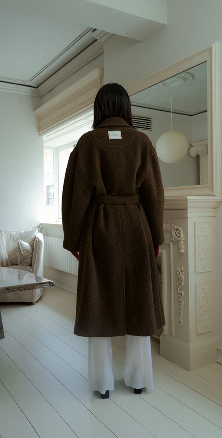 오버듀플레어 ALPACA BELTED DOUBLE COAT_BROWN 상품이미지2