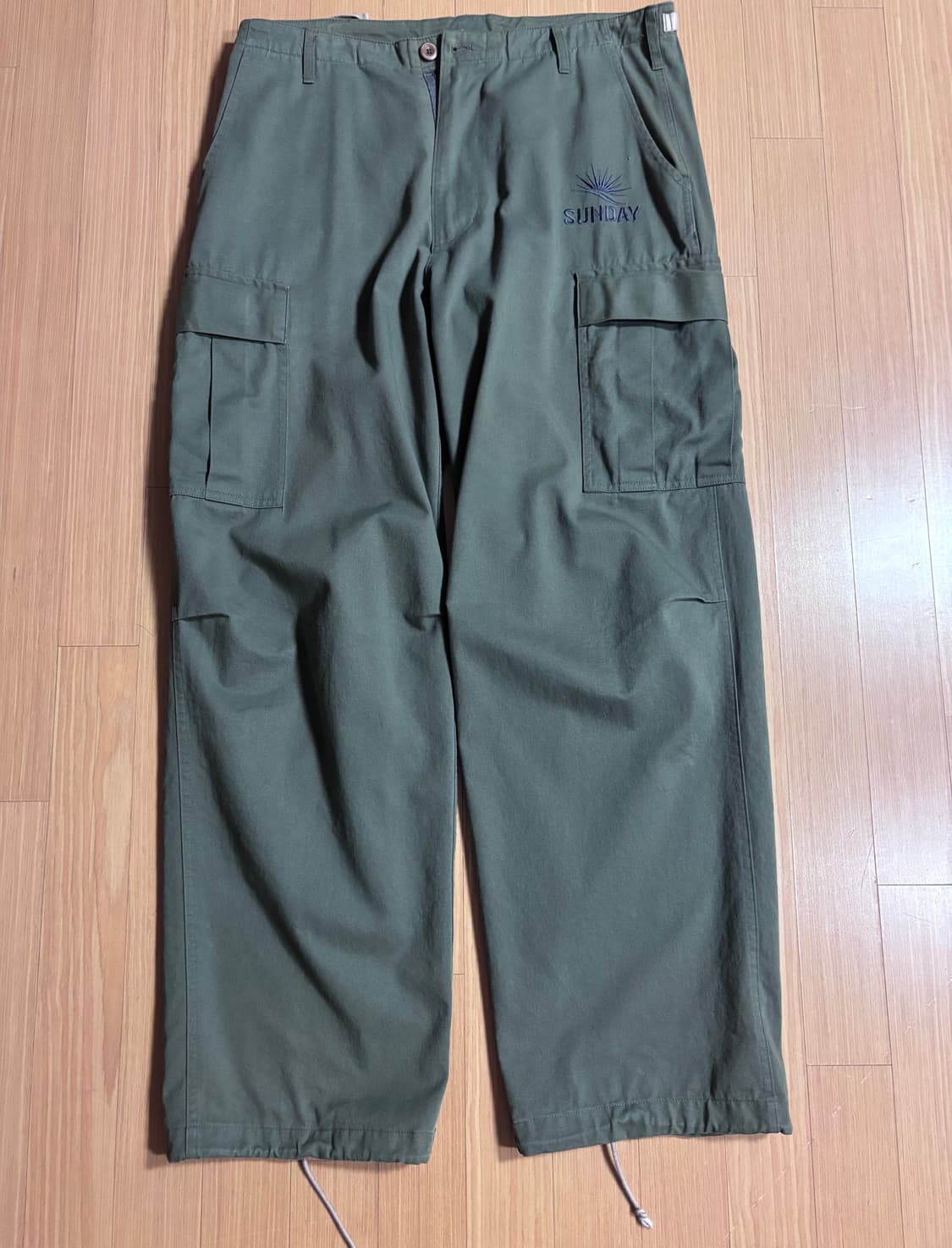 선데이후르츠마켓 카고팬츠 카키 상품이미지2