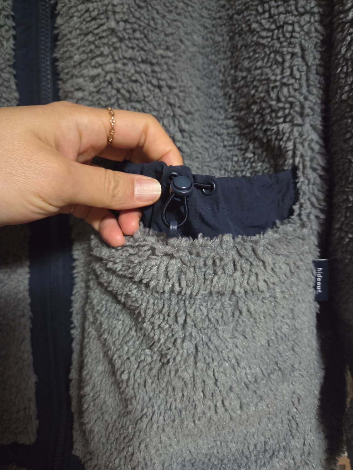 하이드아웃 남성 뽀글이 집업 M  상품이미지4