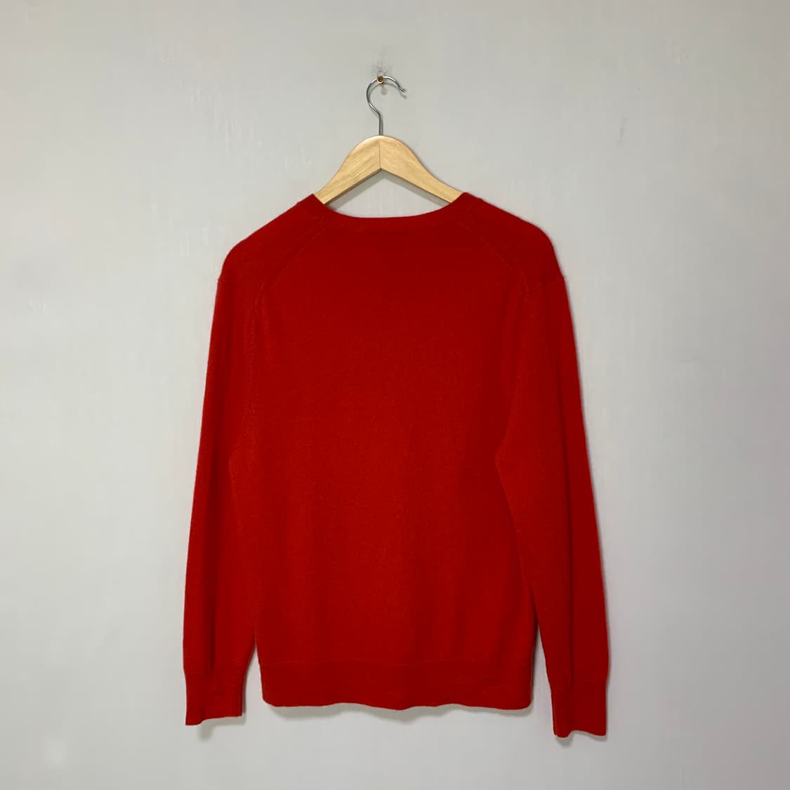 유니클로 캐시미어 100% 긴팔 니트 스웨터 레드 여성 XL 남녀공용 상품이미지4