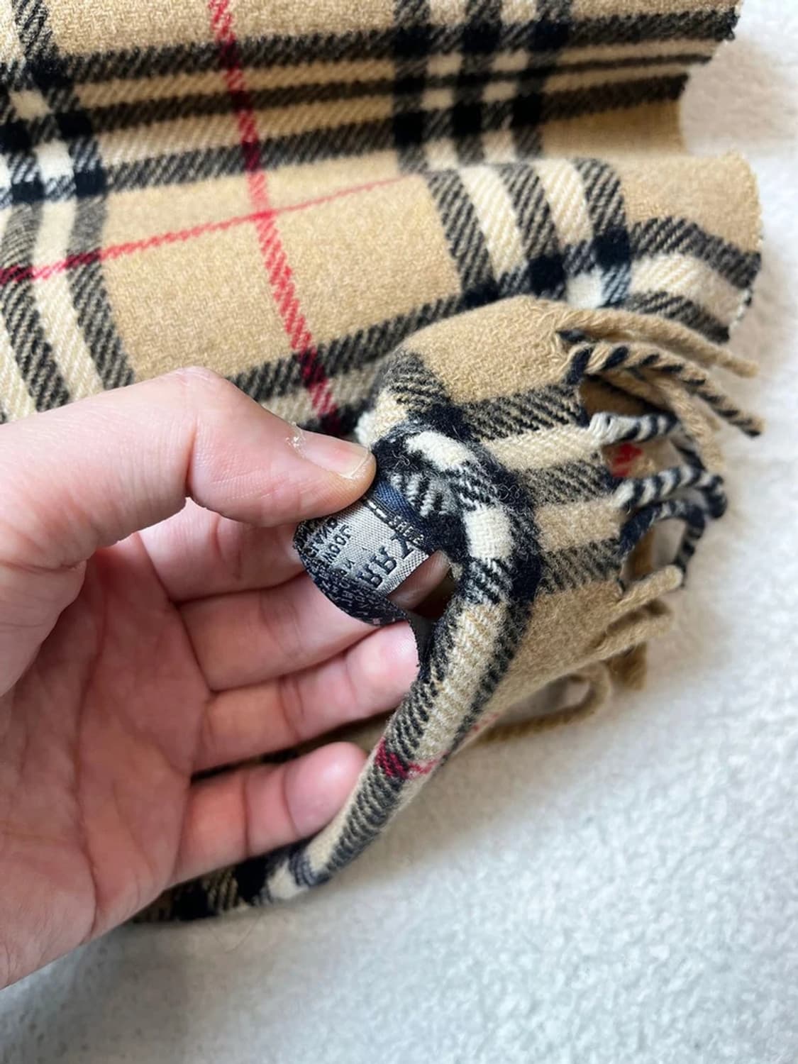 버버리 90's 100% 램스울 노바 체크 목도리 A1819 상품이미지4