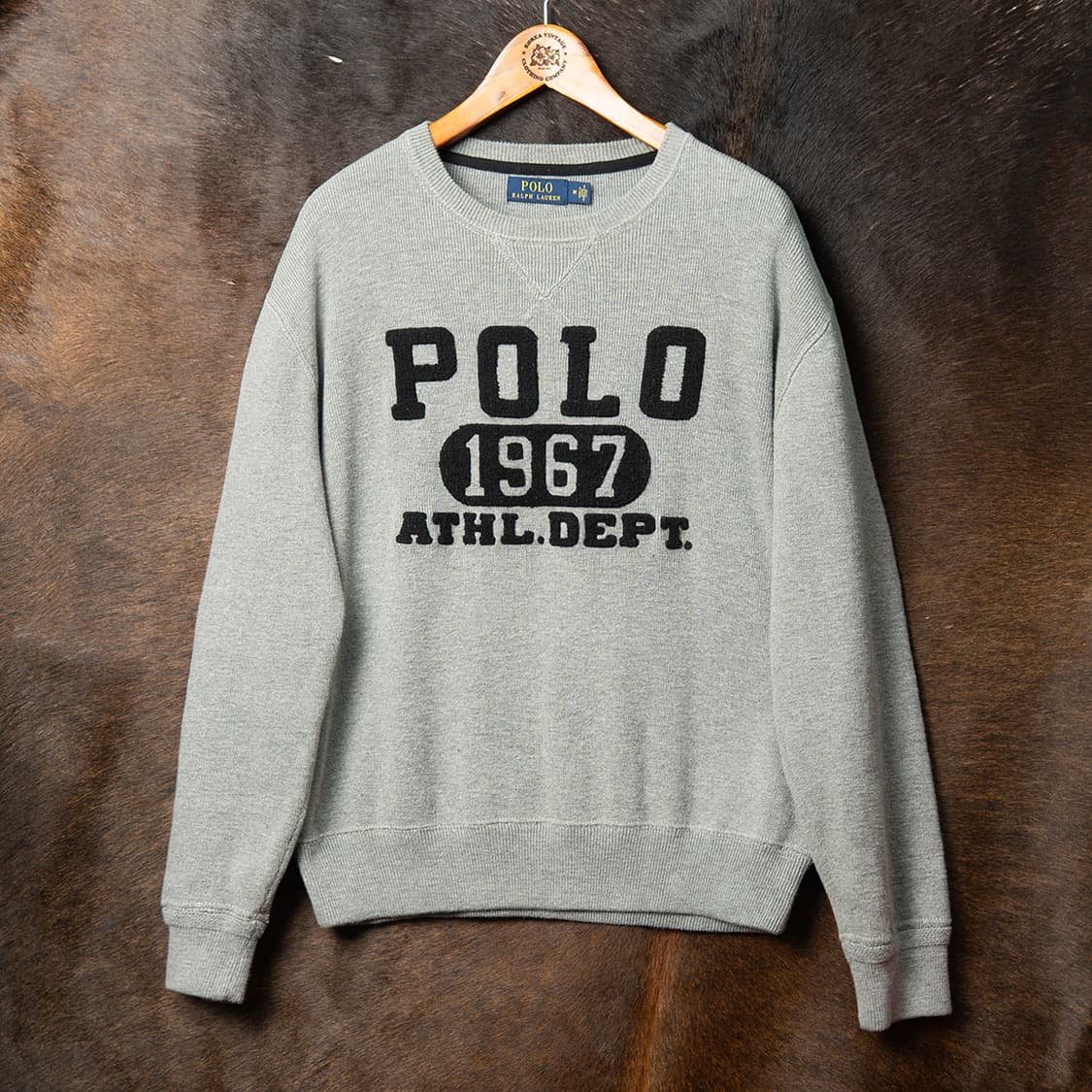 [M] 폴로 랄프로렌 1967 애슬레틱 져지 니트 스웻셔츠 그레이  상품이미지1