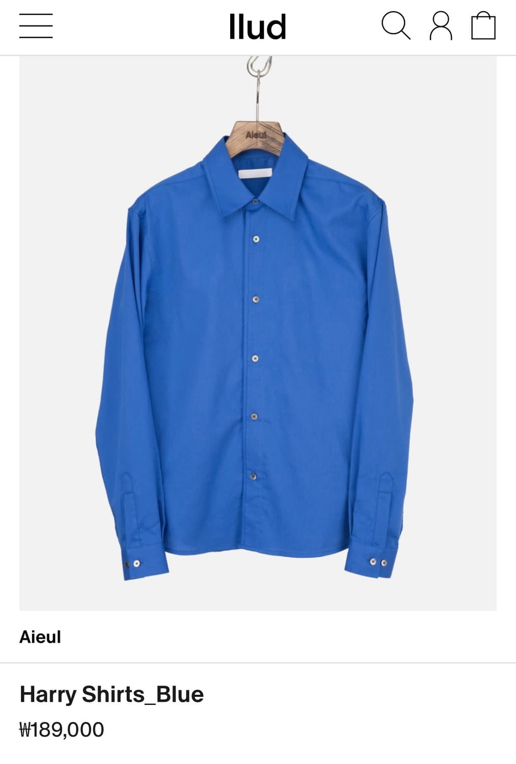 Aieul(아이엘) Harry Shirts_Blue(48) 상품이미지1