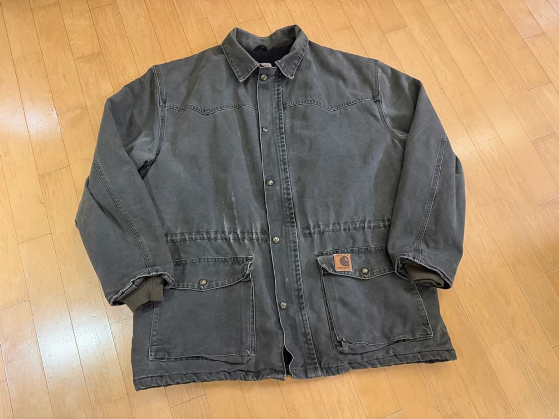 [칼하트] 00s 오리지널 C46 MOS 모스 샌드스톤 초어코트 자켓 상품이미지1