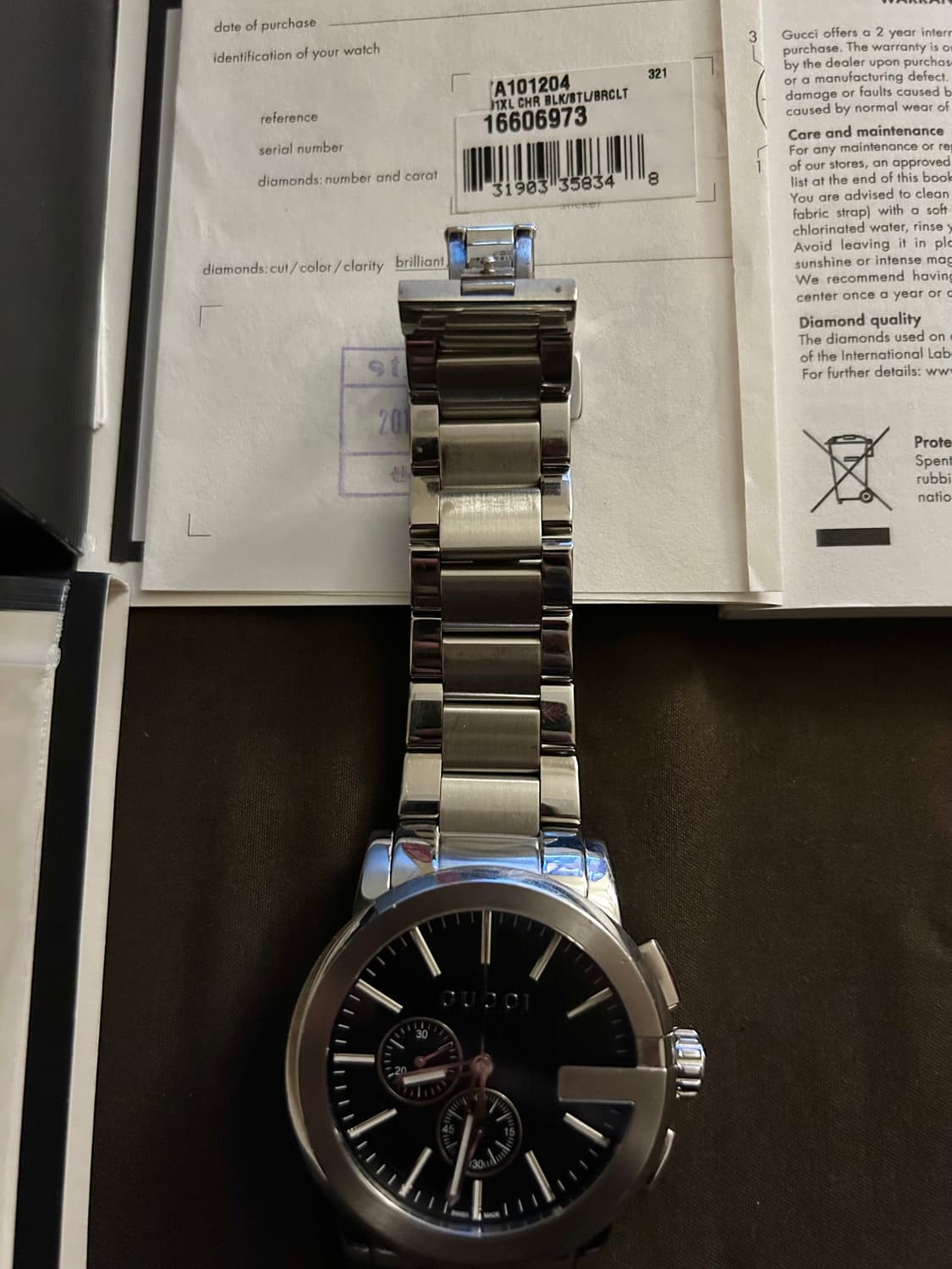 구찌 크로노 메탈 시계 상품이미지3