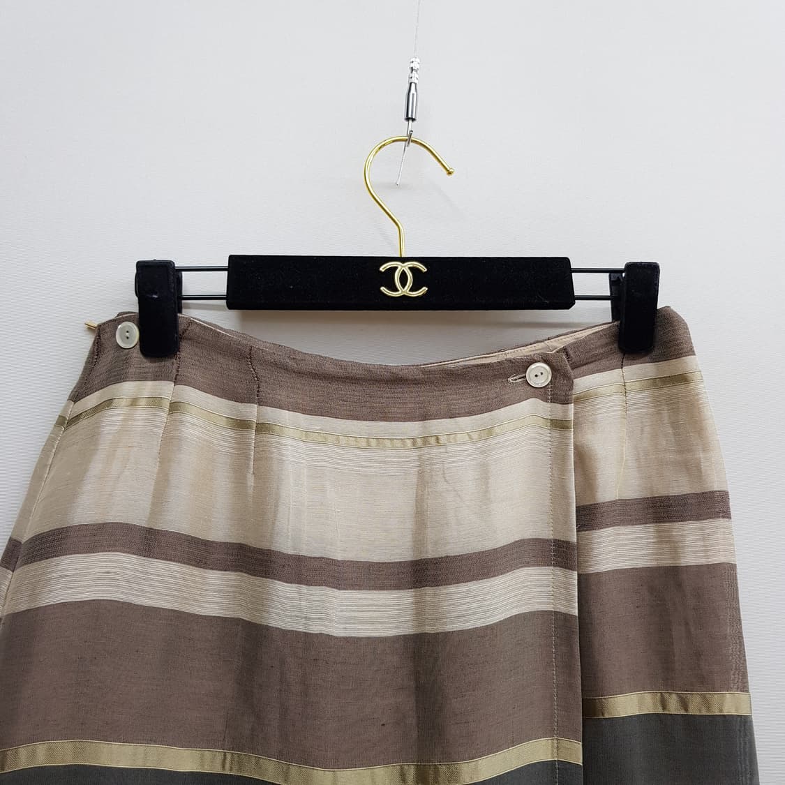 막스마라 스트라이프 랩 스커트 70-96사이즈 (택달린 새제품) 상품이미지2