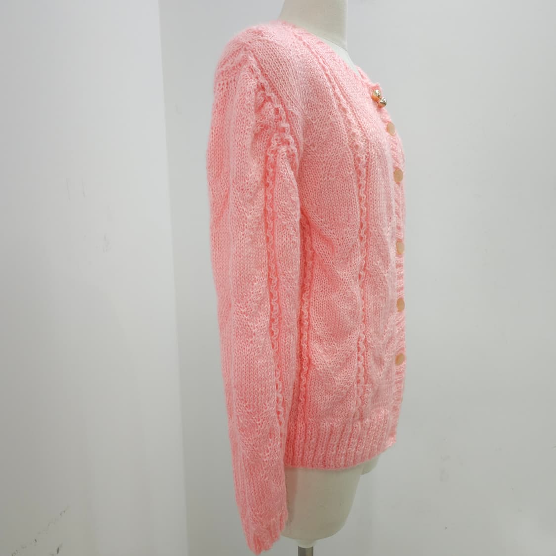 베이비핑크 꽈베기 겨울 가디건 상품이미지2