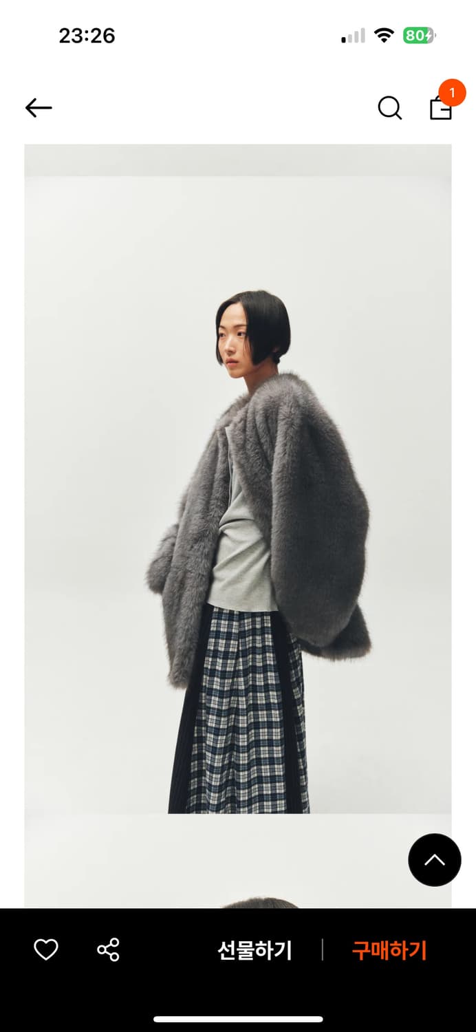 플리즈프로젝트 middle fur jacket gray 새상품 상품이미지1