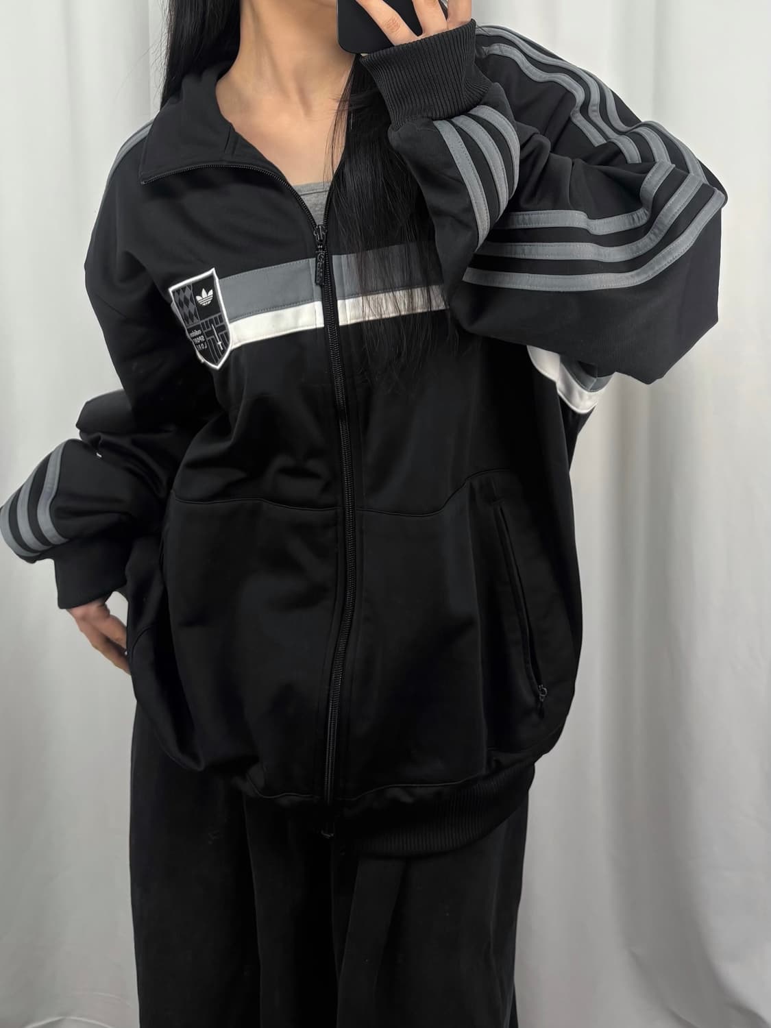 아디다스 블랙 트랙탑 져지 상품이미지2