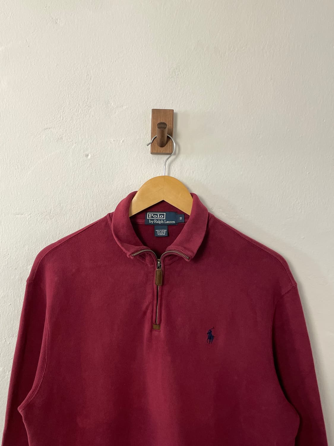 폴로 버건디 반집업 니트  상품이미지2