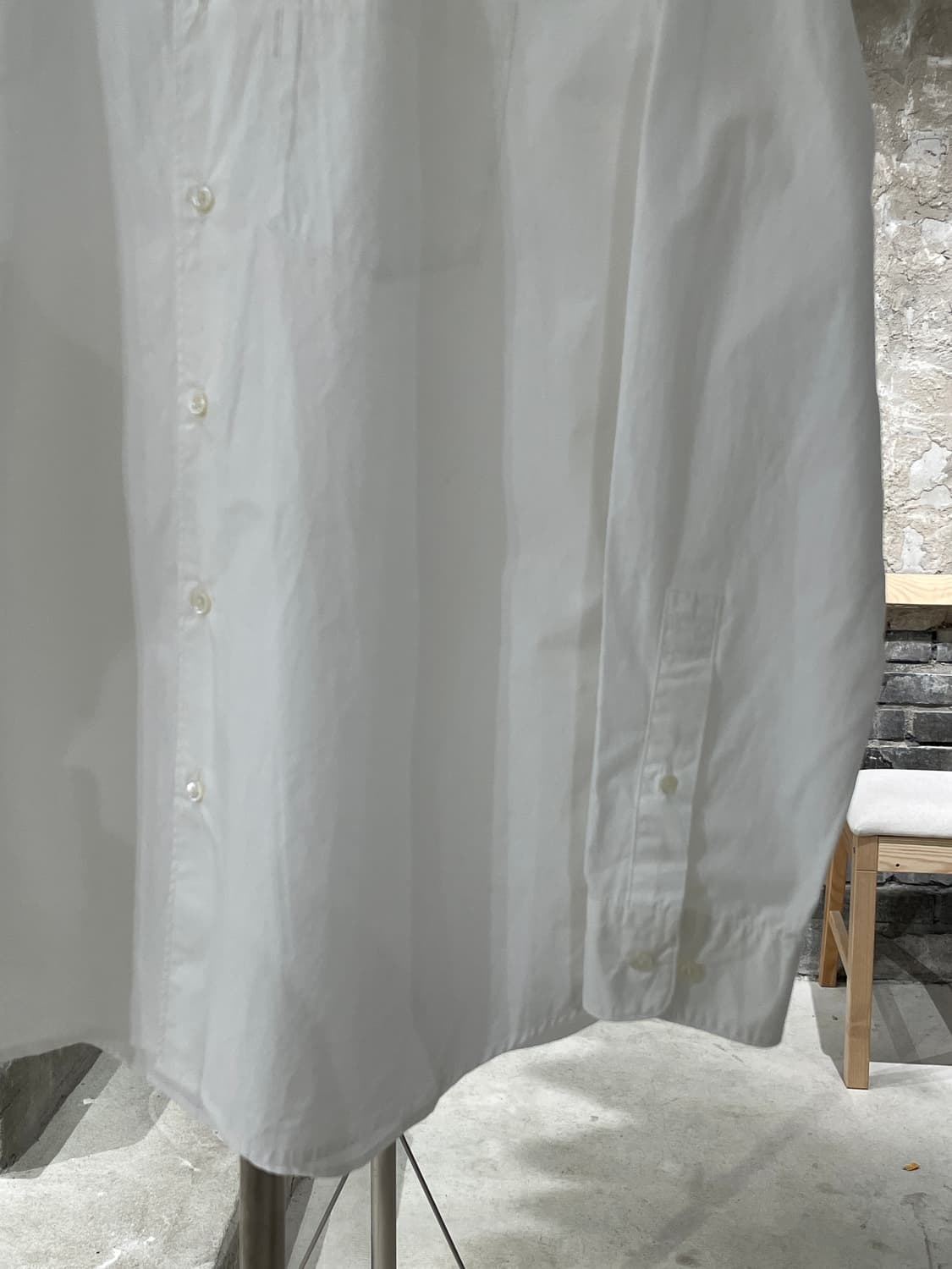 포터리 화이트 슈퍼리오 아이코닉 커프스 오가닉 셔츠 상품이미지5