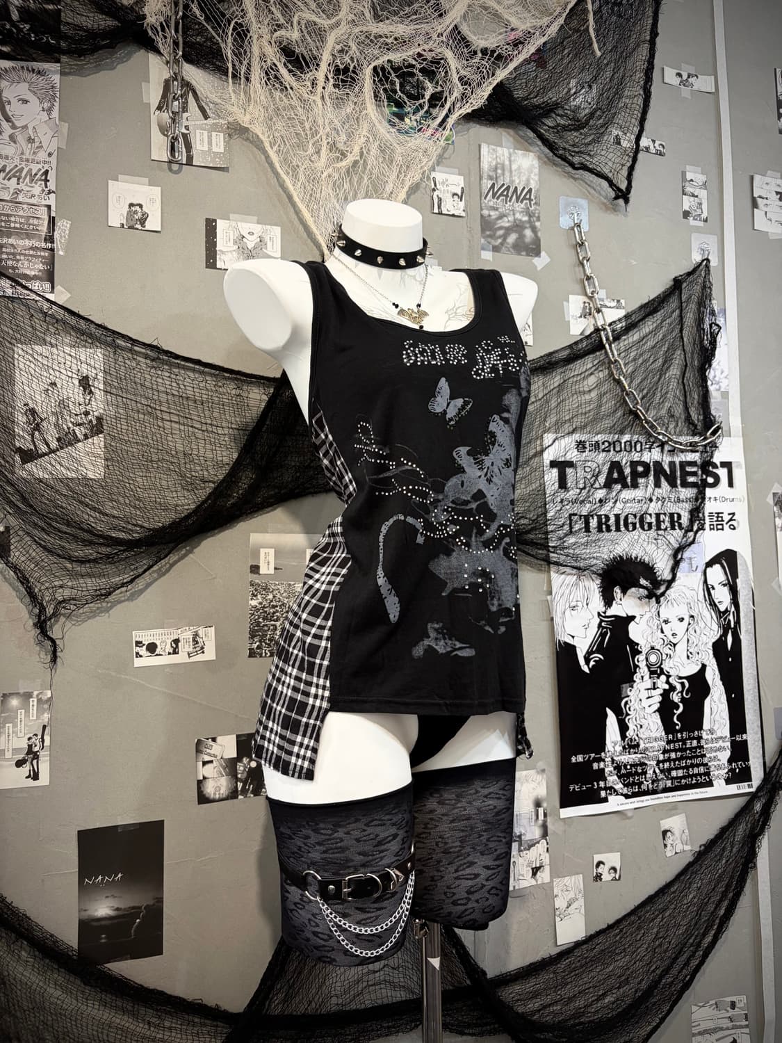 fairy Butterfly Plaid Layered sleeveless 상품이미지3
