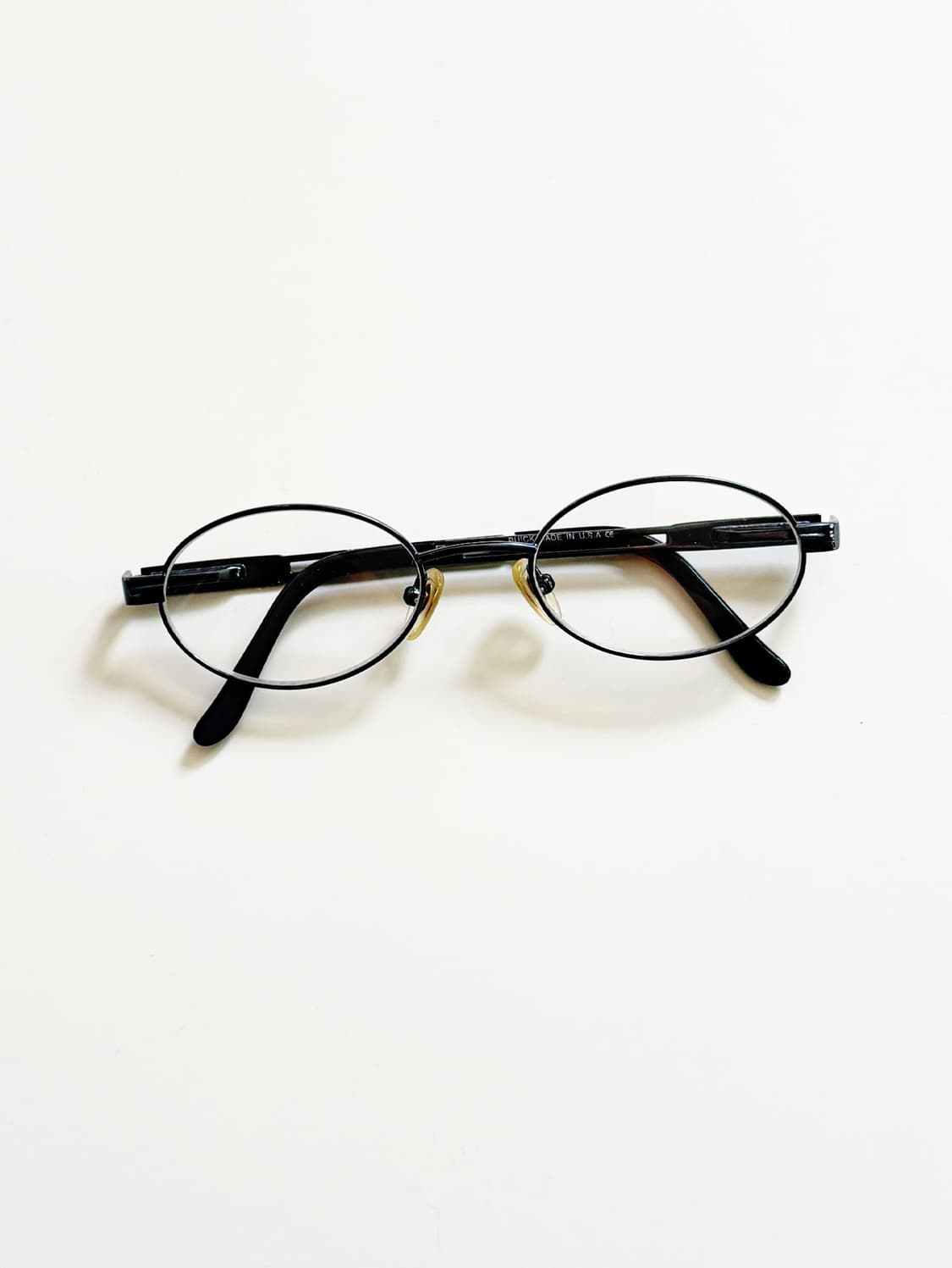 90s USA BUICK 블루메탈 슬림 오벌 프레임 빈티지 안경 상품이미지2