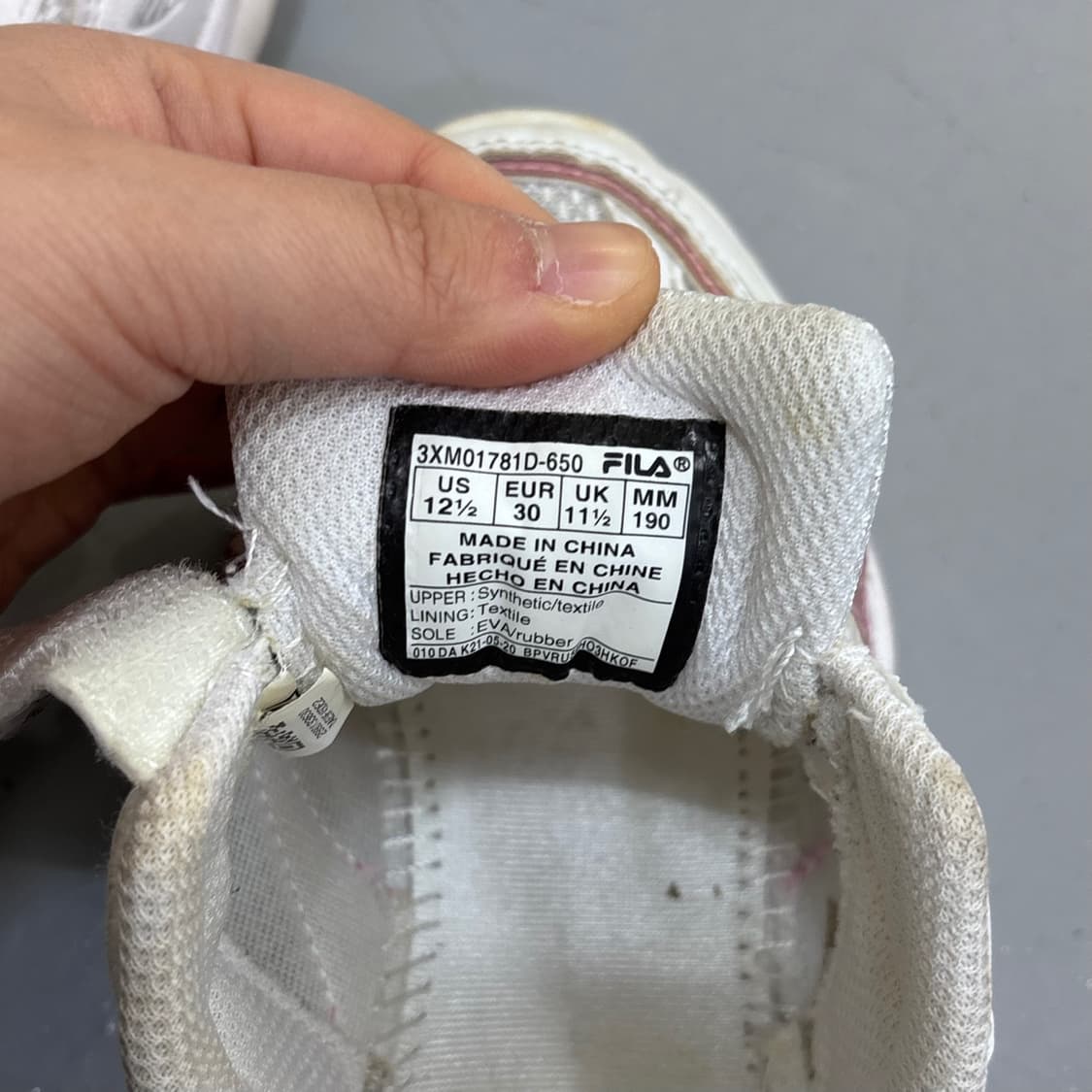 190 휠라 키즈 화이트 운동화 0407E2 상품이미지7