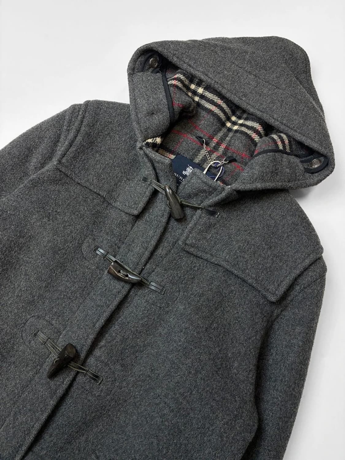 버버리 90's 오리지널 울 더플 후디 코트 PN5617 상품이미지2