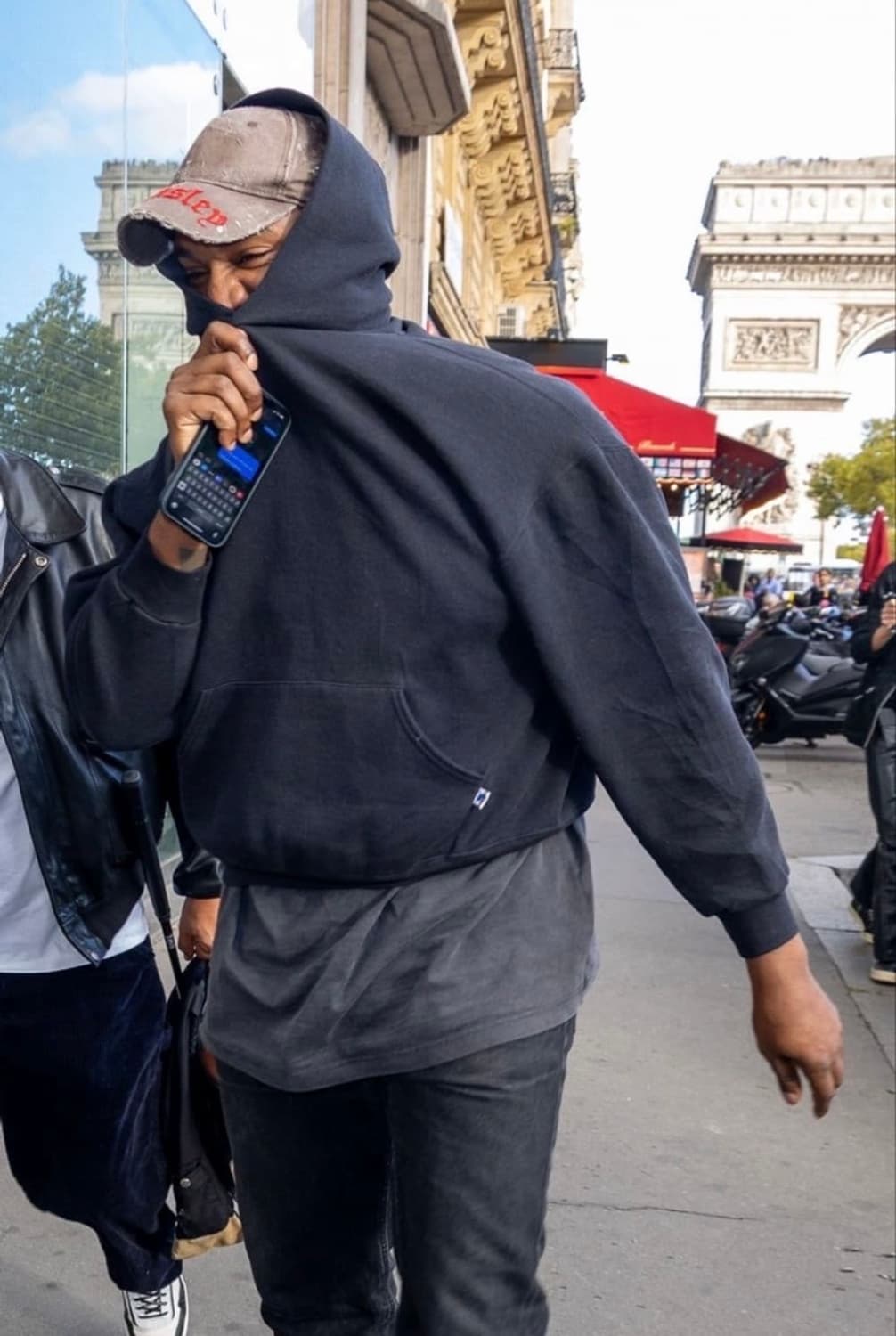 90s 러셀 빈티지 후드 블랙 XXL (우주매물) 상품이미지1