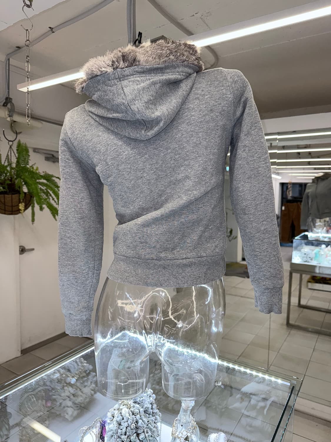 fur trim zip up hoodie 상품이미지5