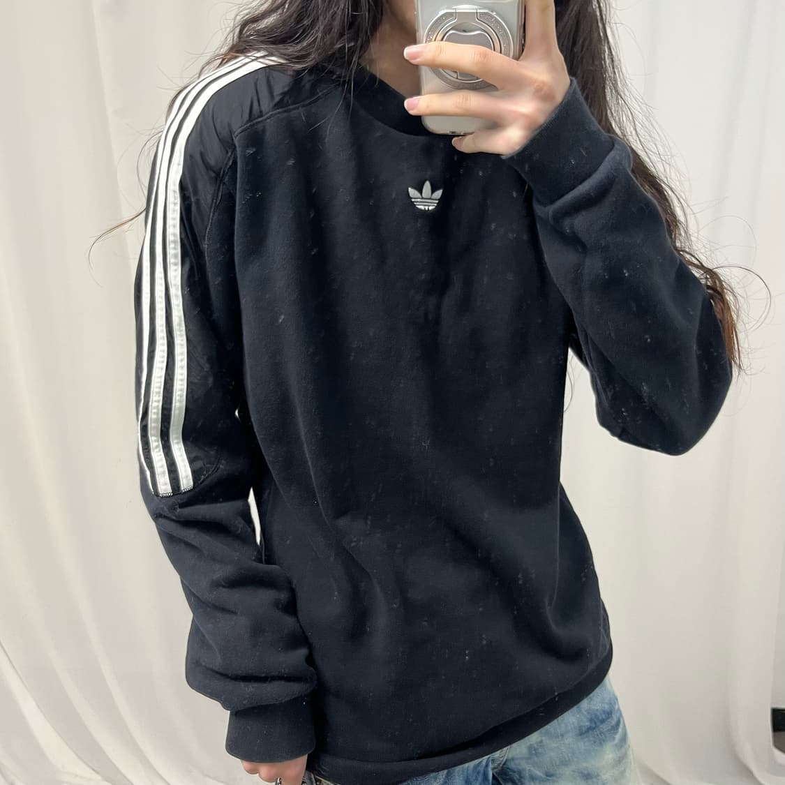 Adidas Black Center Logo Sweatshirt  상품이미지3