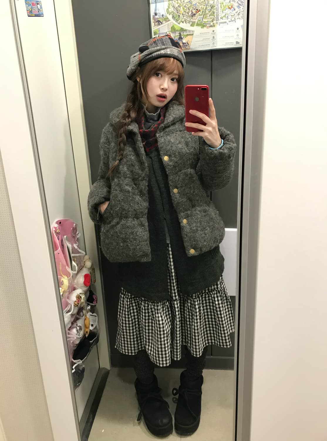 데일리 히피 하구미 모리걸 패딩 코디세트 상품이미지1