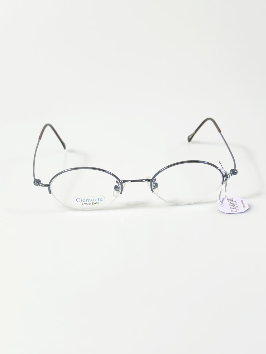 CLEMONTE 오벌 반무테 메탈 프레임 빈티지 안경 상품이미지3