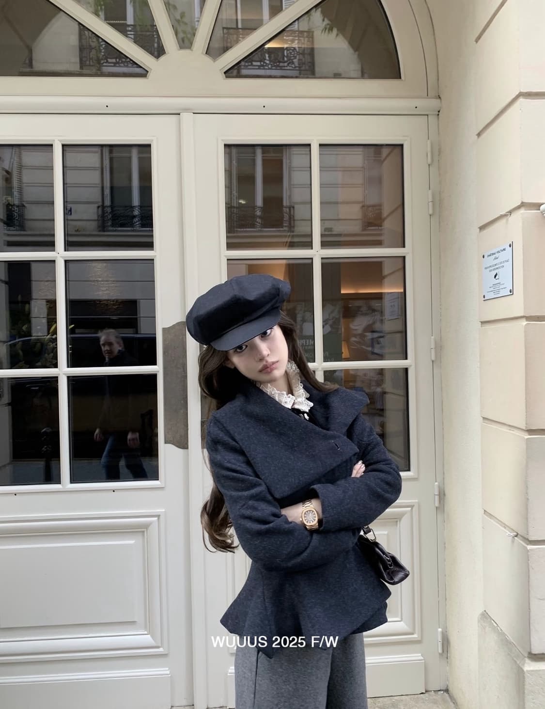 Wuuus 블랙 플레어 자켓 코트 비비안웨스트우드st 장원영 코트 상품이미지4