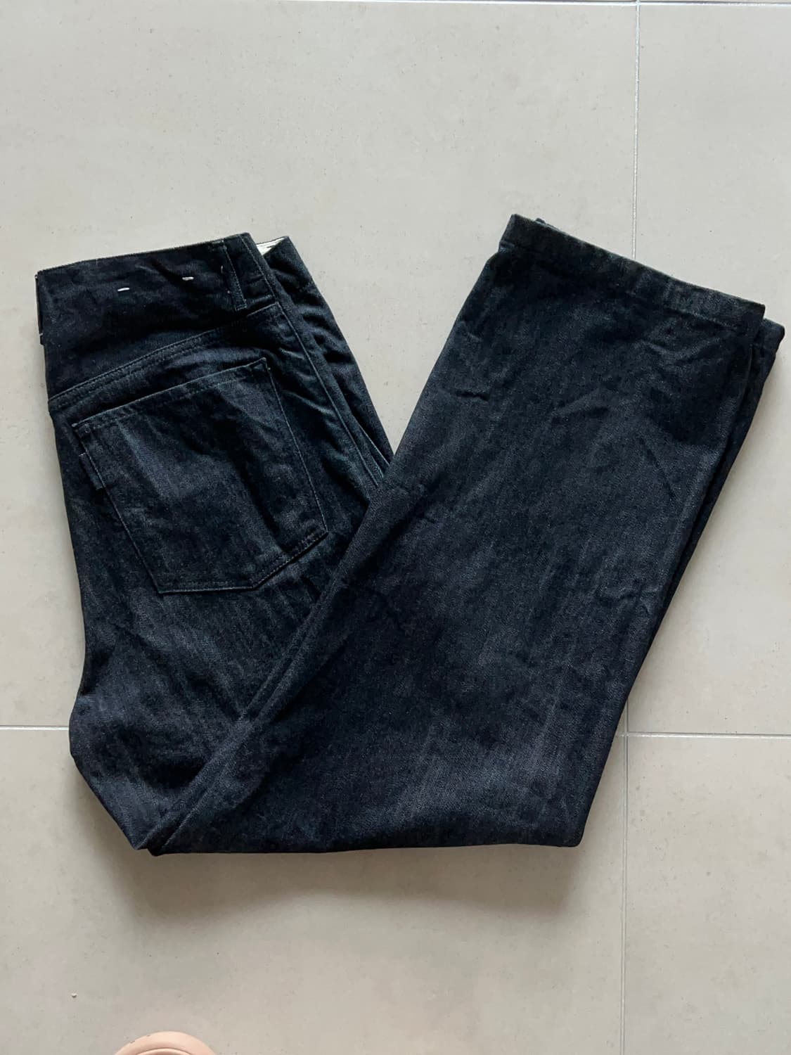 포터리 원 워시드 와이드 데님 블루 상품이미지2