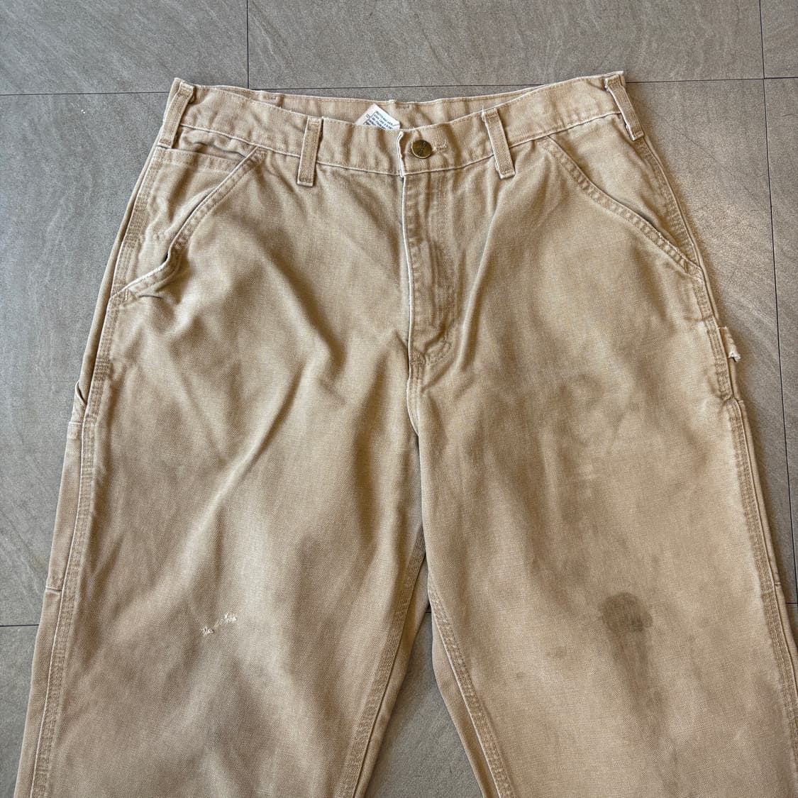 칼하트 정품 오리지널 라이트 베이지 카펜터 팬츠  상품이미지5