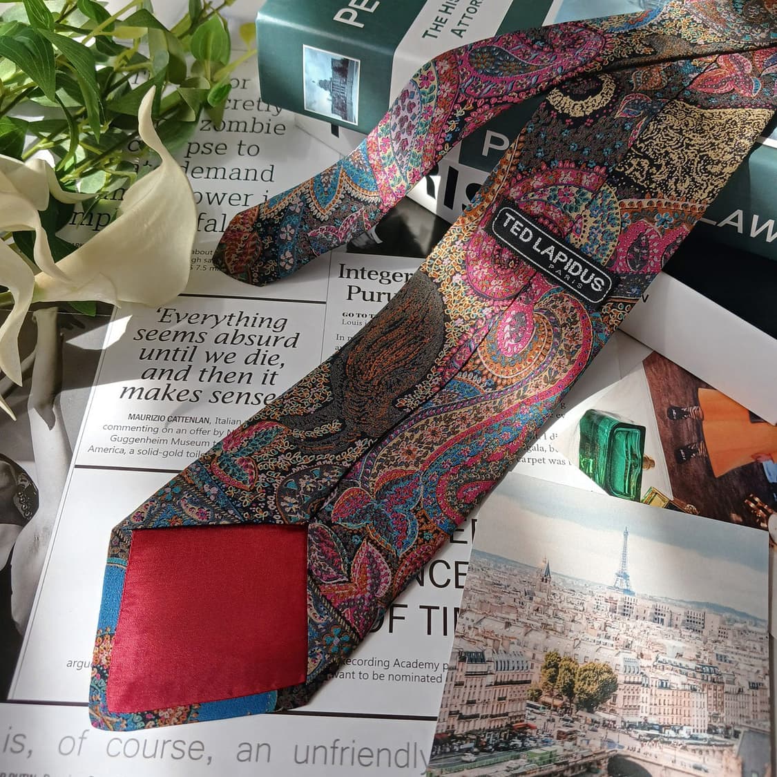 테드 라피두스 실크 페이즐리 패턴 넥타이 9cm A+등급 E799
 상품이미지5