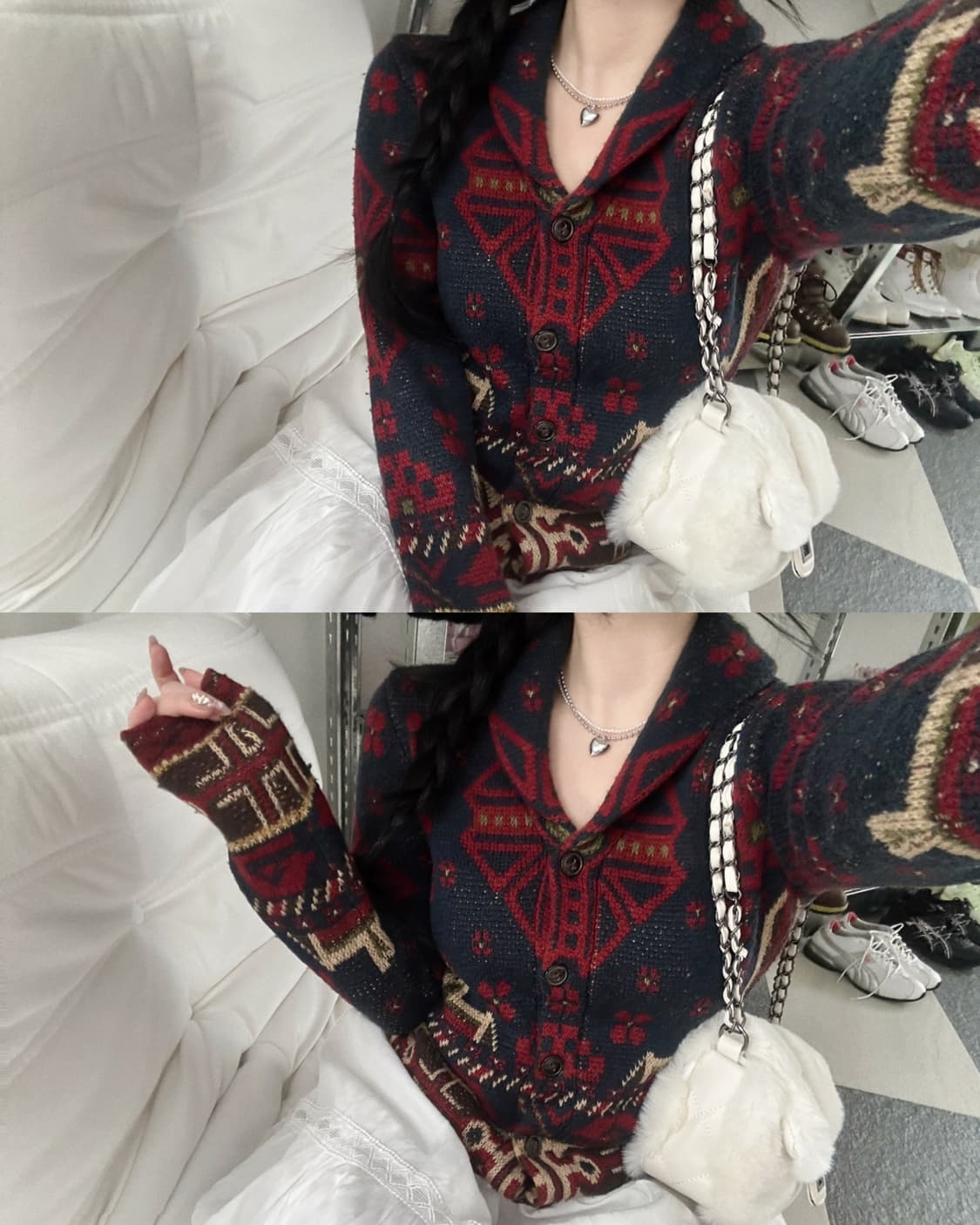 데님앤서플라이 랄프로렌 에스닉 숄카라 가디건  상품이미지6