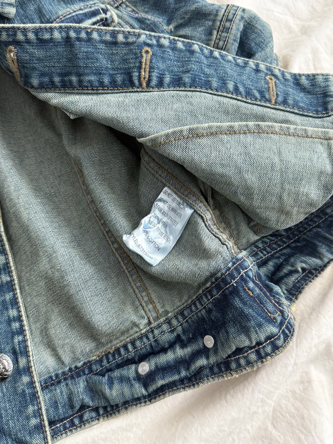 Y2k 펑크 00‘s 데님 반팔자켓 상품이미지6