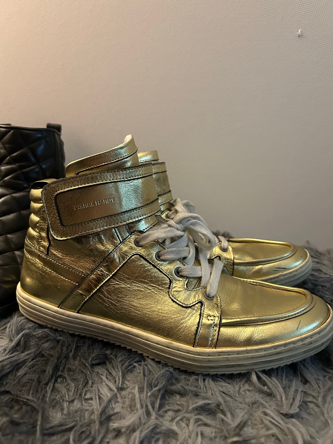 Pierre Hardy Leather High Top Gold 상품이미지3