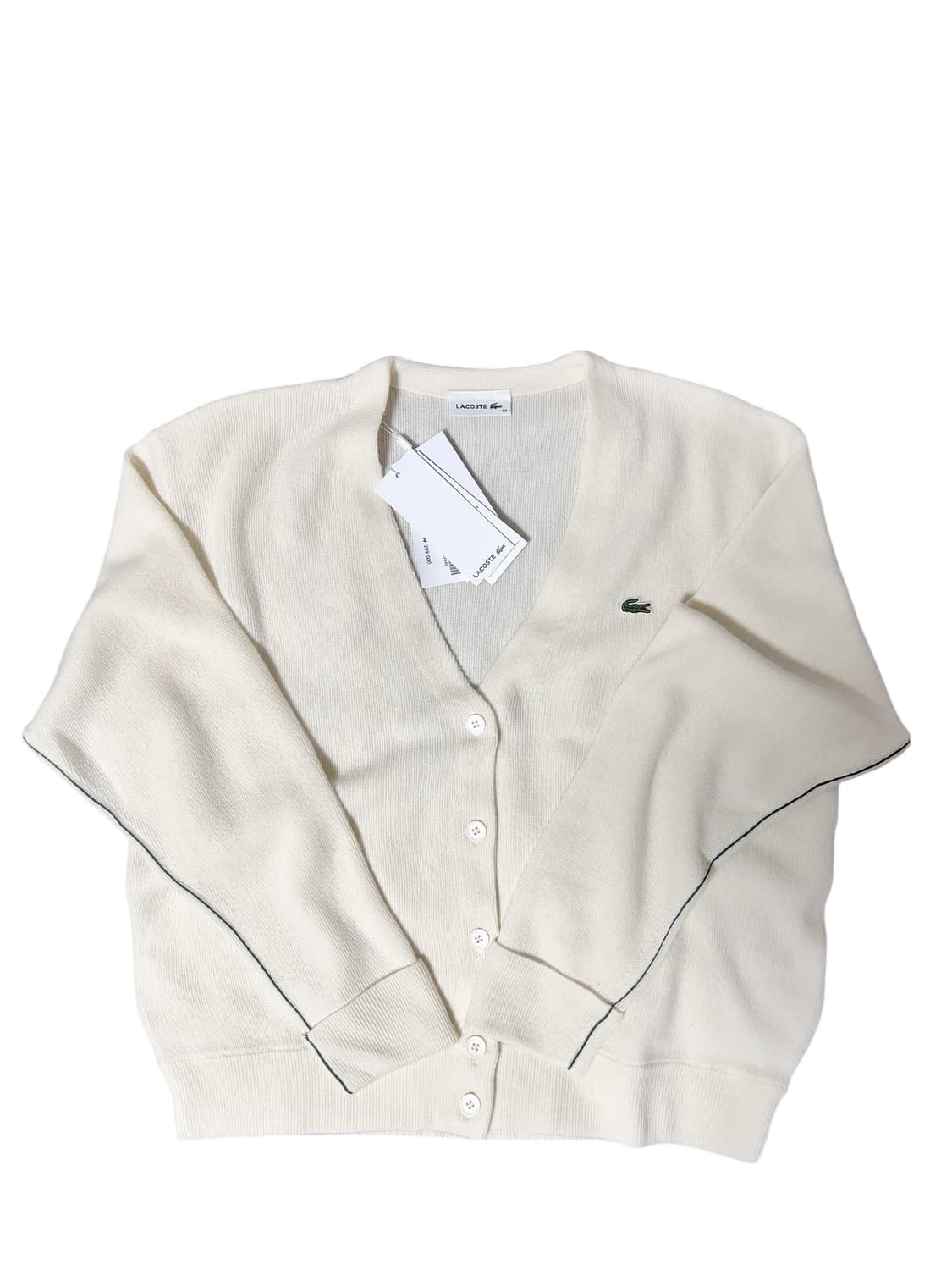 (새상품) 라코스테 아이보리 니트 가디건 40 상품이미지4
