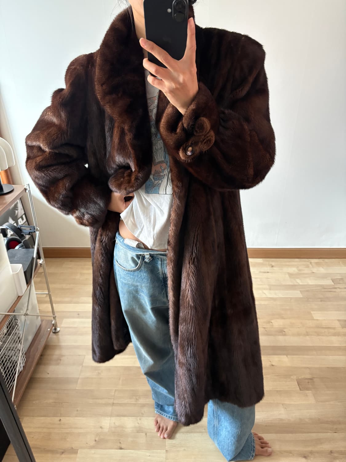 이태리 리얼밍크 롱코트 상품이미지3