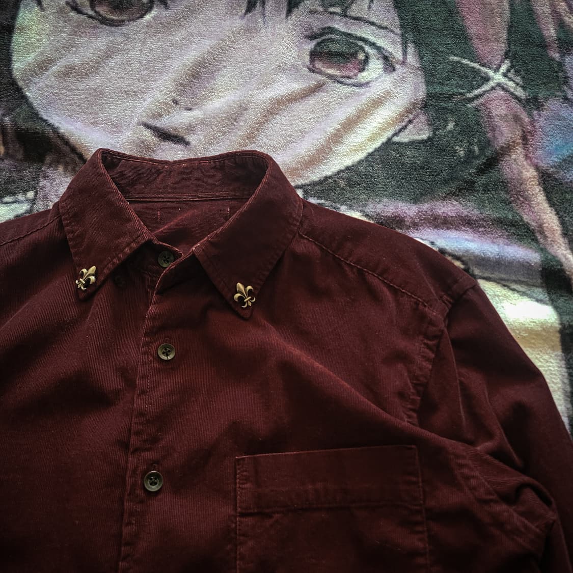 '00s Fleur de lis Stud Corduroy Shirts 상품이미지1