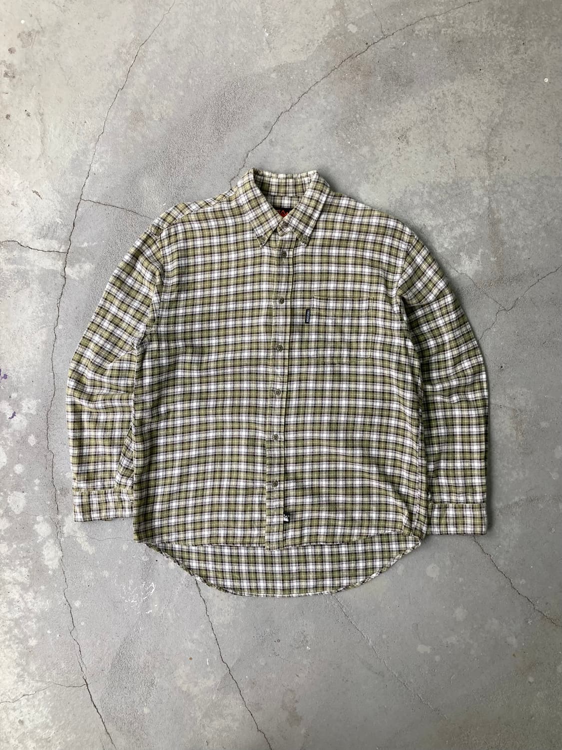 first down green tea check shirt 상품이미지1