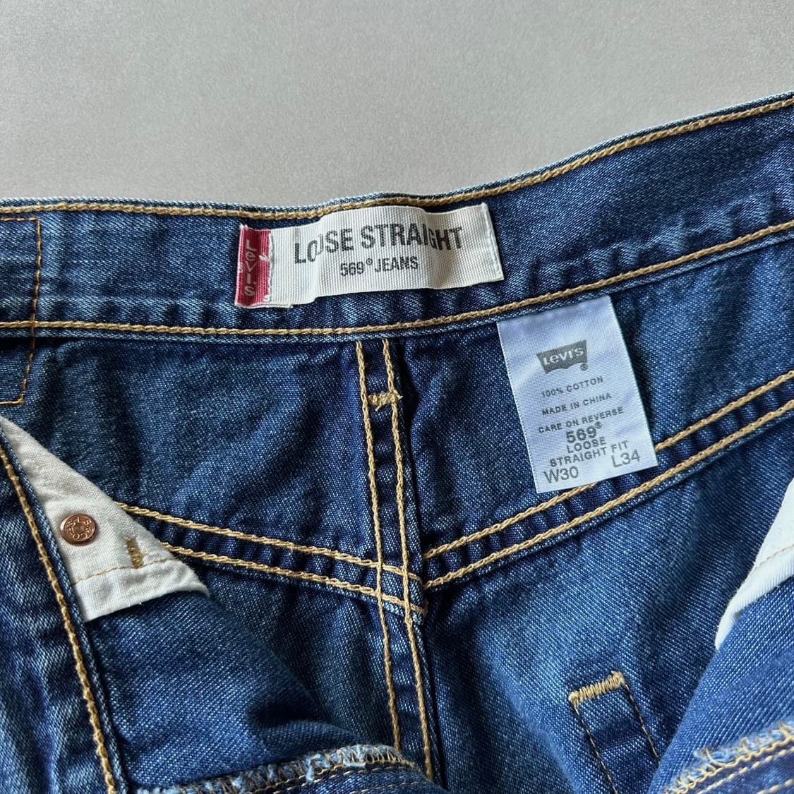 [30인치]리바이스 Levi's 569 루즈 스트레이트 데님 팬츠 상품이미지6