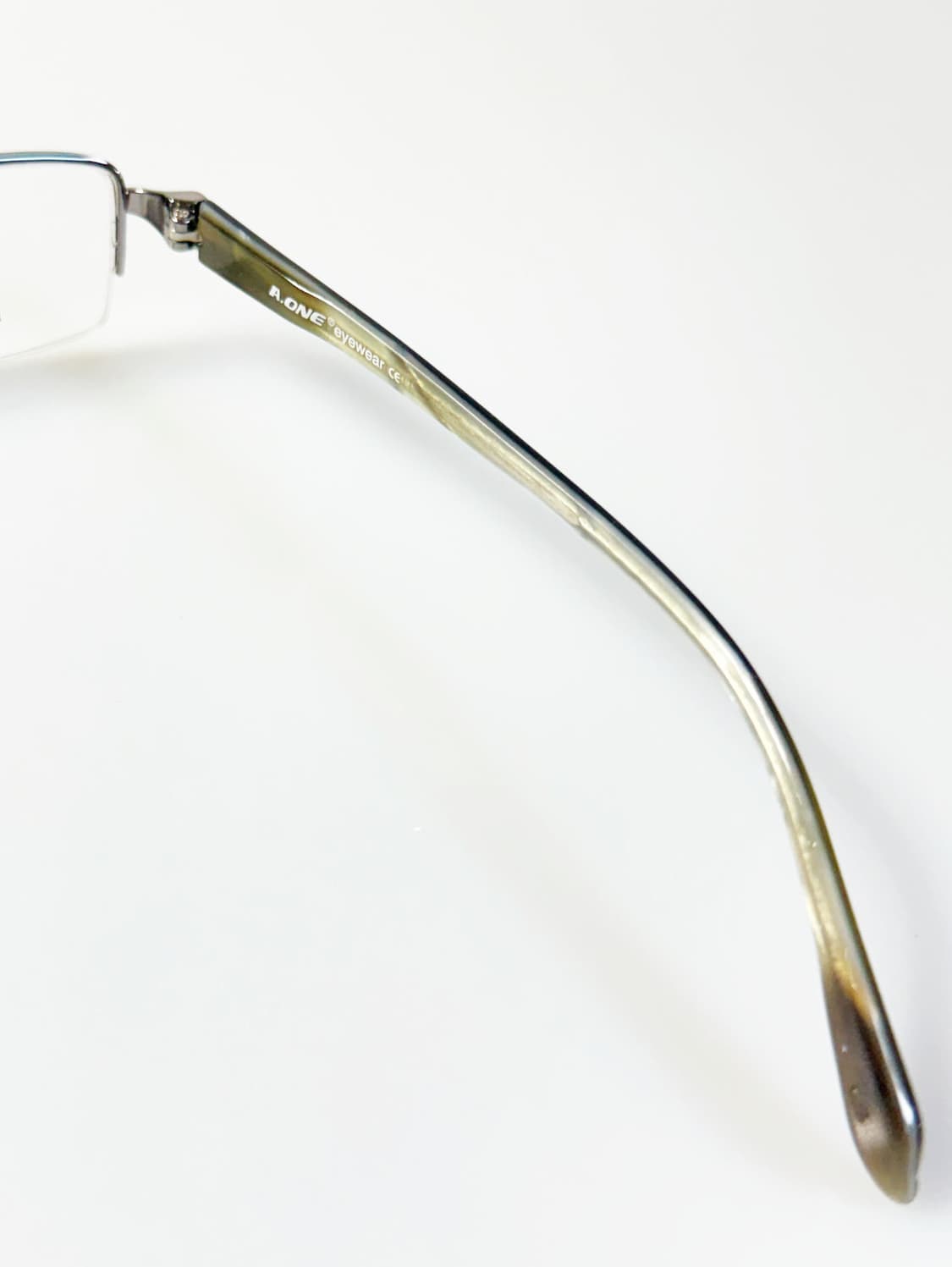 A.ONE 반무테 스퀘어 메탈 프레임 빈티지 안경 상품이미지6