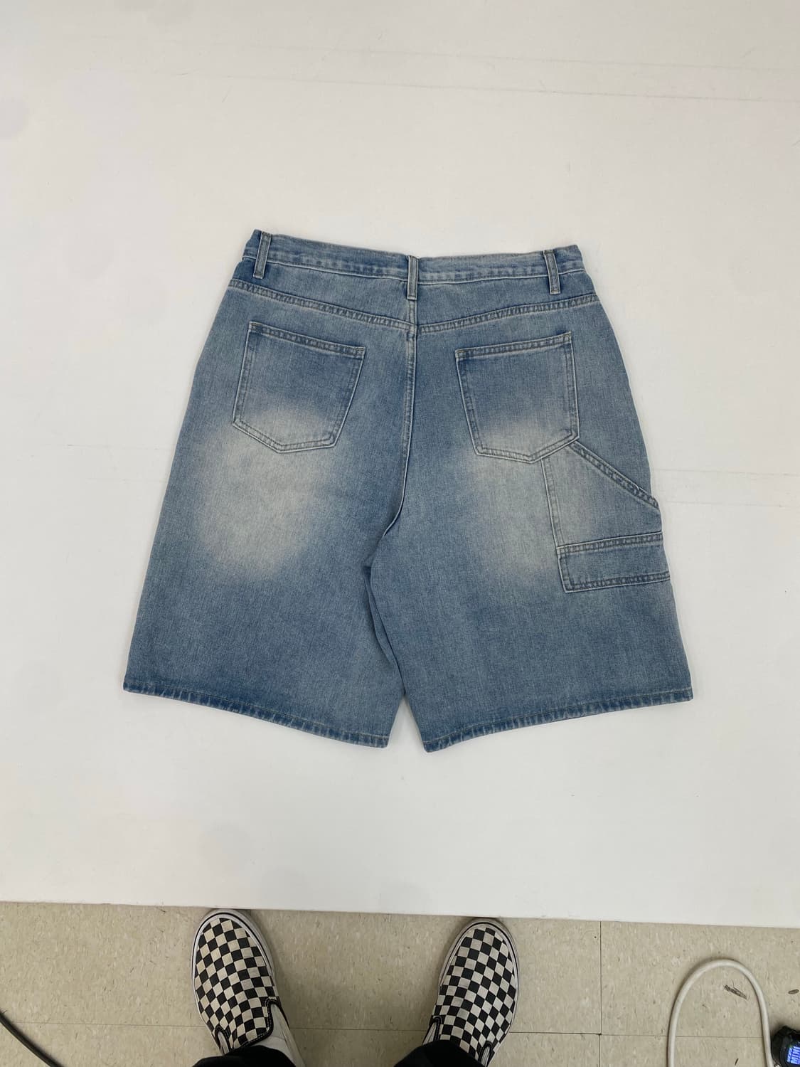 GLW 워싱 카펜터 데님 쇼츠 (L) 상품이미지4