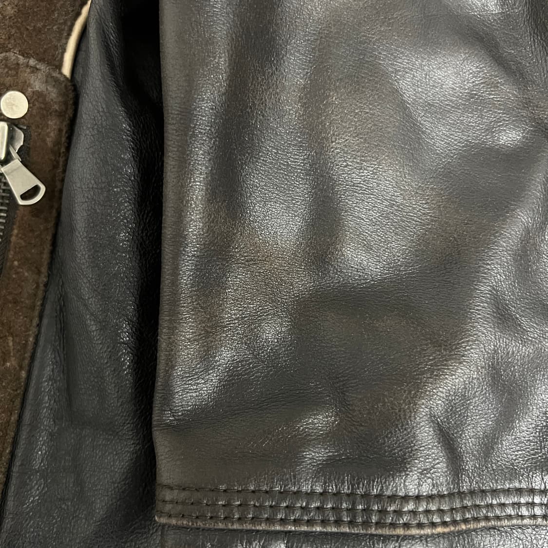 L'homme en Cuir 스웨이드 엣지라인 양가죽 라이더 자켓 50 상품이미지9