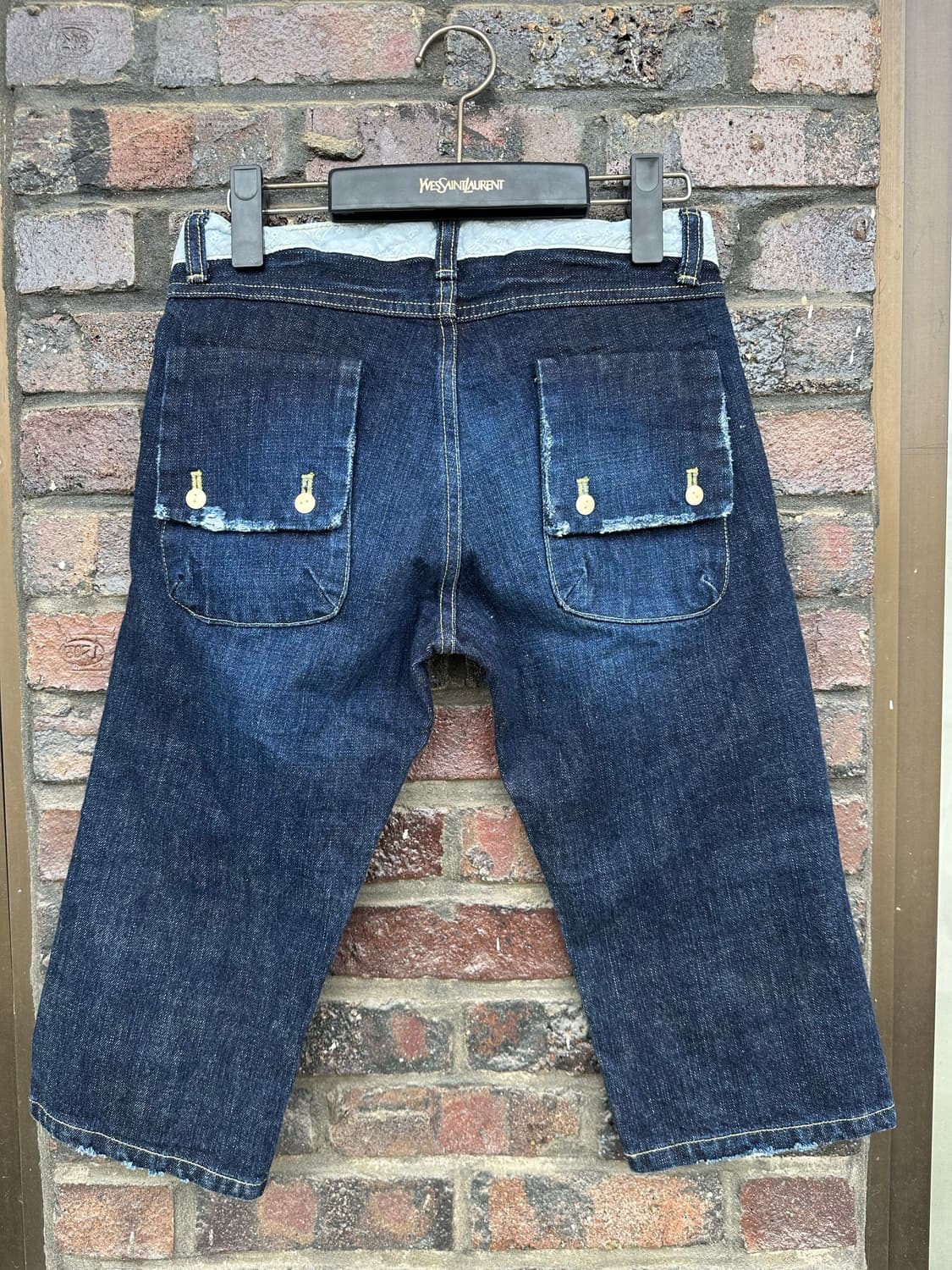 Wafflish waffle 데님 카프리 팬츠 상품이미지2