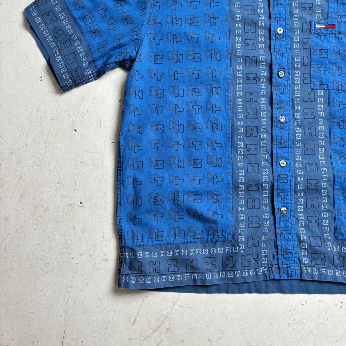 타미힐피거 빈티지 팬턴 반팔셔츠 L 상품이미지3
