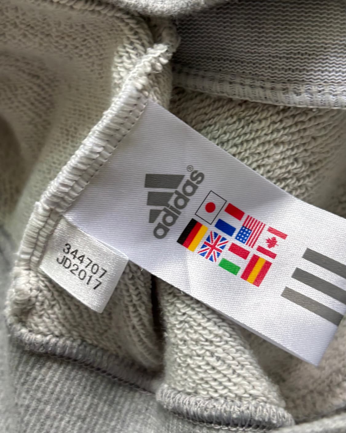 Adidas 아디다스 그레이컬러 로고 코튼 후드집업  상품이미지10
