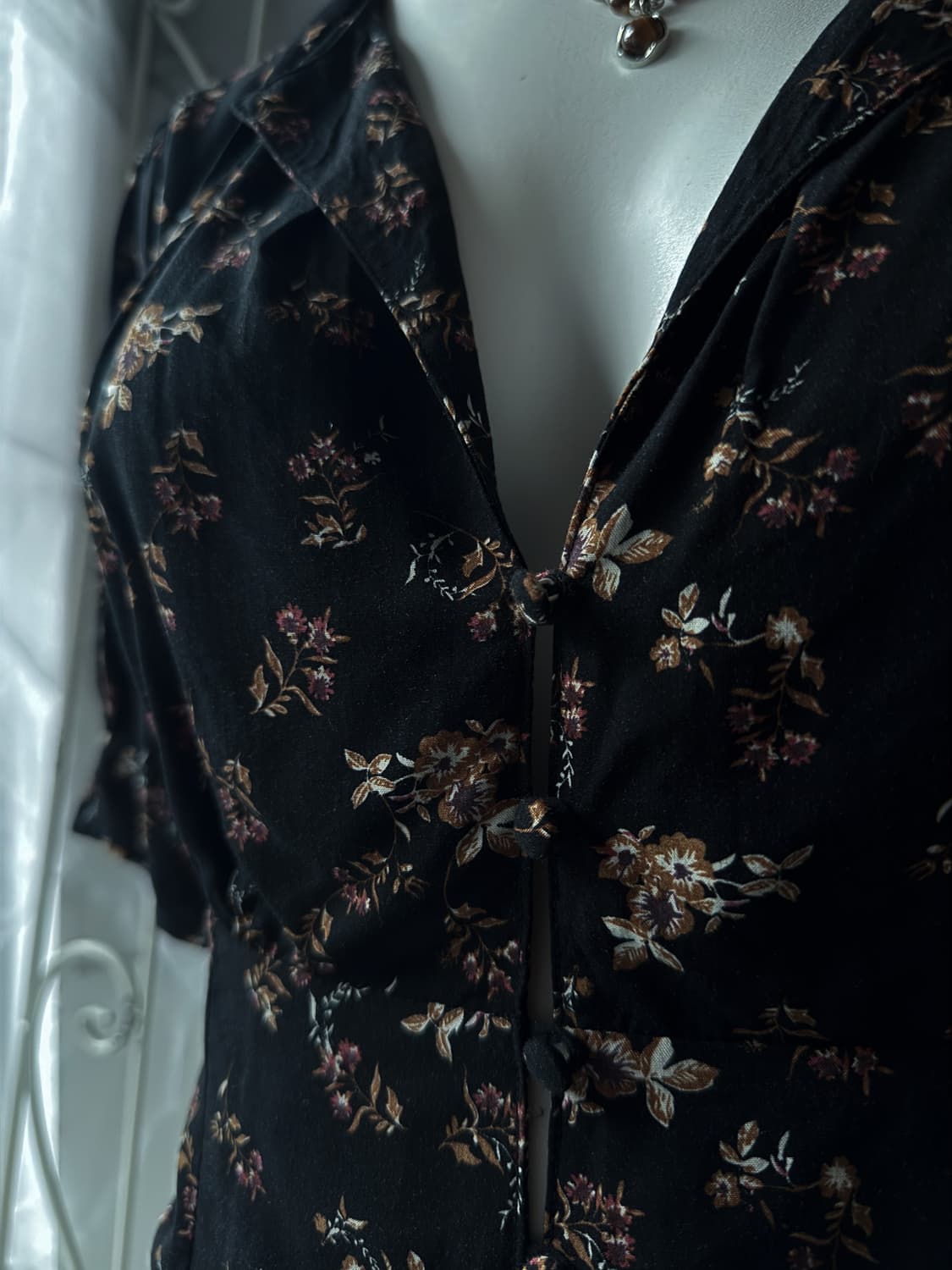 Puff Sleeve Flower Blouse 0117 상품이미지2