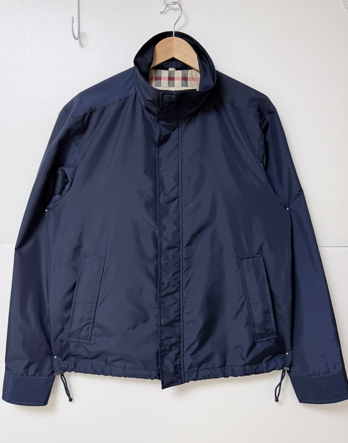 💙 버버리 런던 바람막이 자켓 L / 네이비 노바체크 집업 자켓 상품이미지1