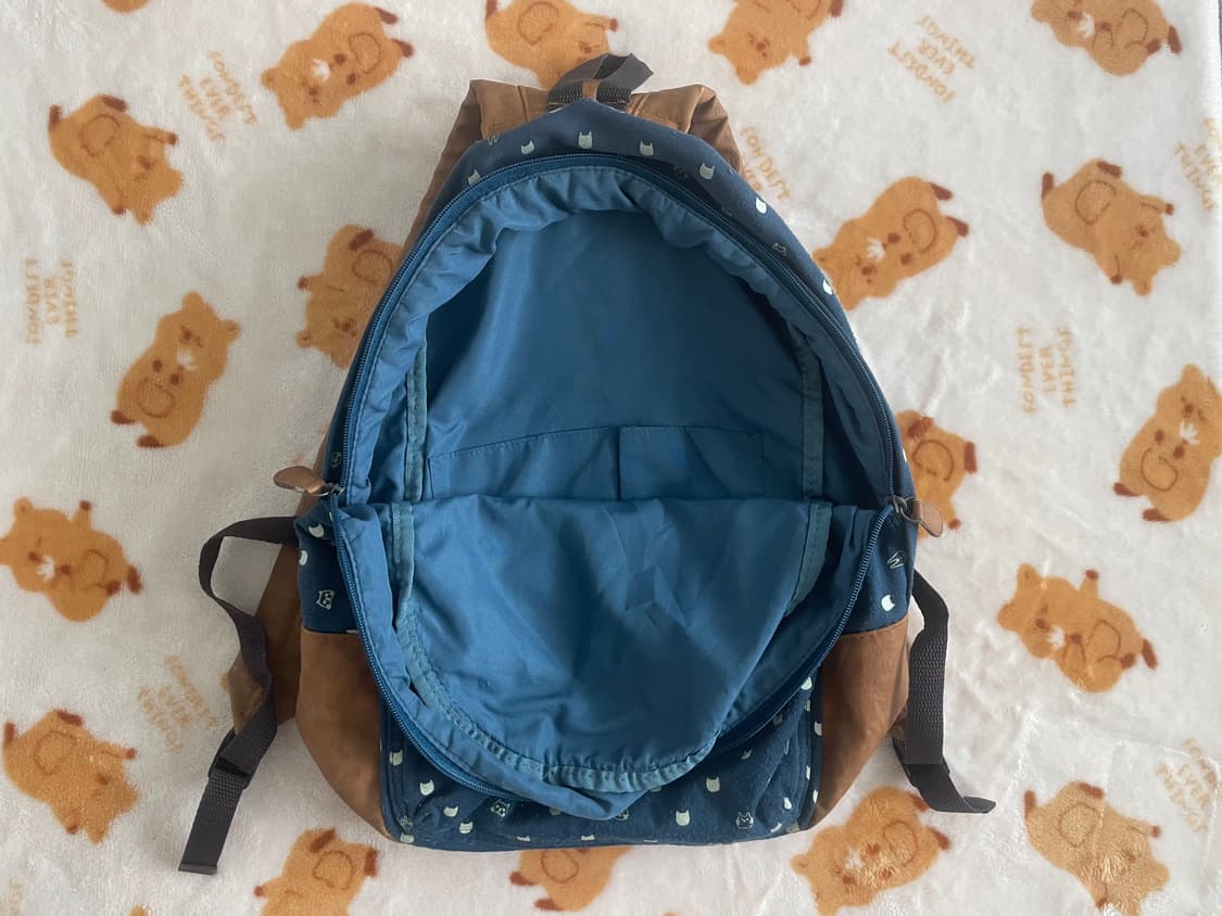 모리걸 빈티지 고양이 백팩 🐱💙 상품이미지4