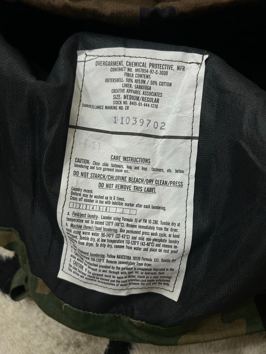 [실측XL]U.S Army 케미칼 립스탑 우드랜드 후드자켓 상품이미지7